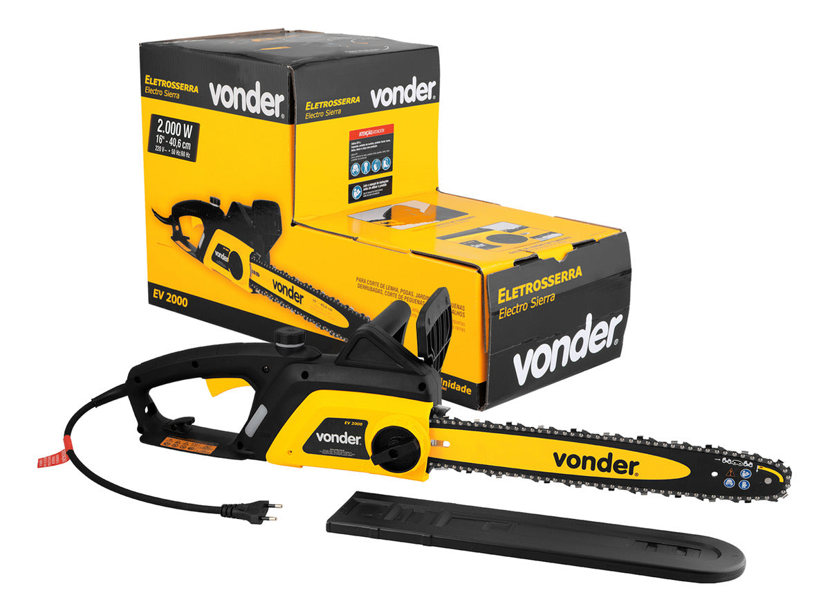 Moto Serra Elétrica Eletrosserra Sabre 16 Pol 2000w - Vonder Cor Amarelo 220V