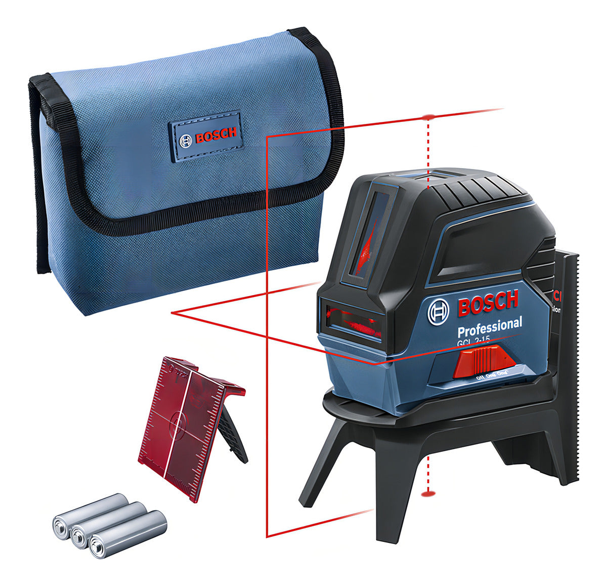 Nivel Laser Combinado De Linhas 15 Metros Com Pontos Bosch Gcl 2-15 C/ Case